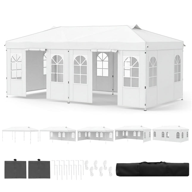 Pop Up Canopy Tent 10x20 FT with 6 Sidewalls