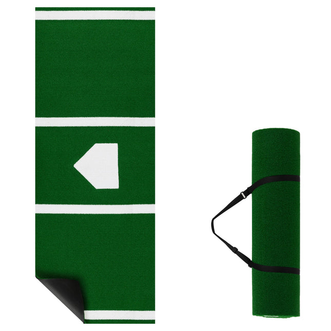 10 x 3.8 ft Baseball and Softball Hitting Mat with Home Plate