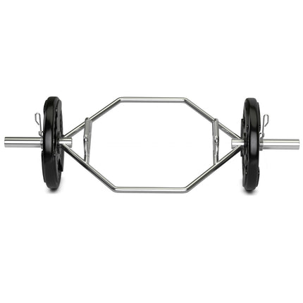 56 Inch Olympic Hexagon Deadlift Trap Bar with Folding Grips Powerlifting