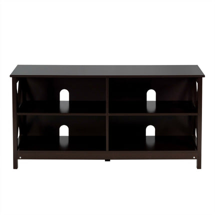 Wooden TV Stand Entertainment for TVs up to 55 Inch with X-Shaped Frame