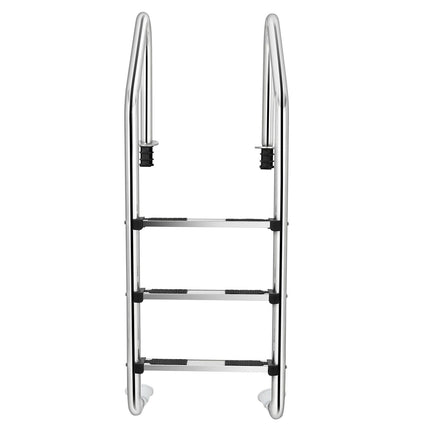 3-Step Stainless Steel Swimming Pool Ladder with Anti-Slip Step