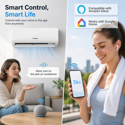 12000 BTU Mini Split Air Conditioner & Heater with WiFi