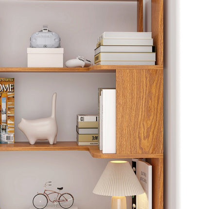 5-Tier L-Shaped Corner Bookshelf with 6 Open Shelves