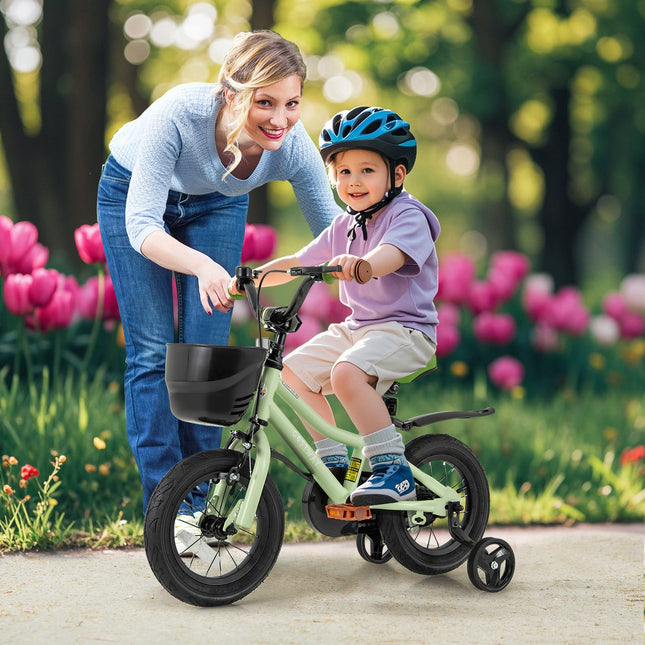14-Inch Kids Bike Adjustable with Training Wheels for 3-5 Years Old