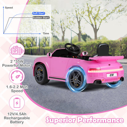 12V Electric Ride On Car Licensed RUF CTR with Remote Control and Music