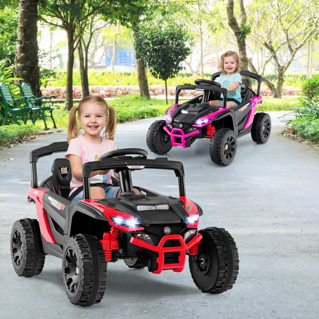 12V Kids Ride On Car UTV Electric Vehicle with LED Lights Music and Horn