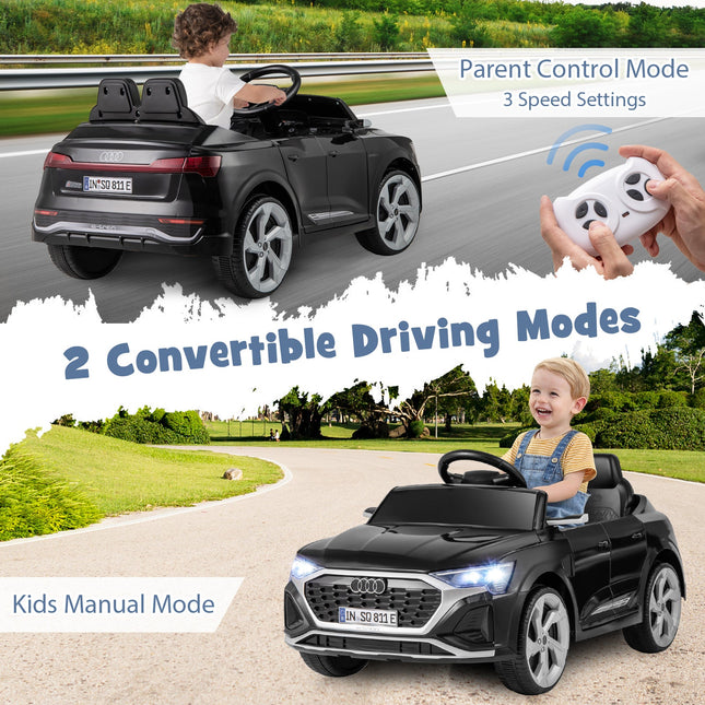 12V Kids Ride on Car Licensed Audi SQ8 with Remote Control and 3 Speeds