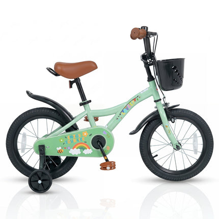 Girls Bike 16 Inch with Training Wheels and Basket