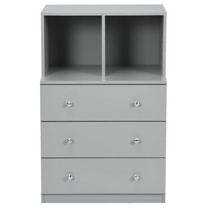 3 Drawer Dresser with Cubbies Storage Chest for Bedroom