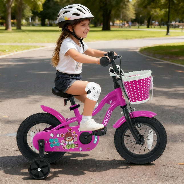 Kids Bike with Training Wheels 12-18 Inch - Magic Rose