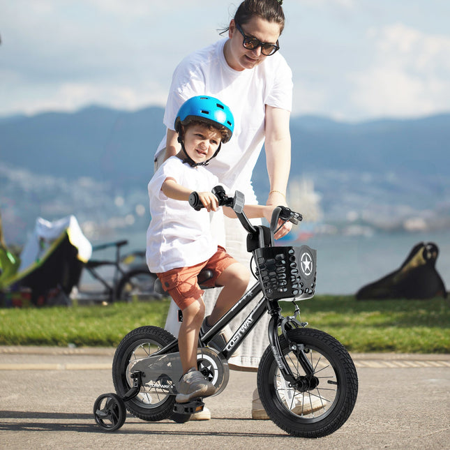 Kids Bike 12 Inch with Training Wheels and Basket