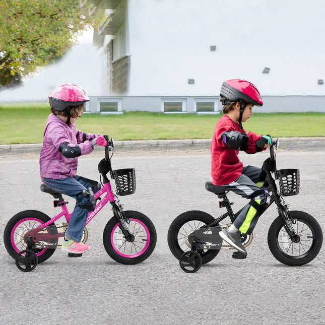 Kids Bike 12 Inch with Training Wheels and Basket