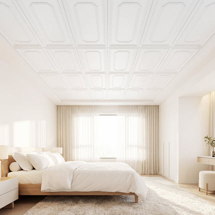 24 Pieces Ceiling Tiles Decorative PVC Ceiling Covering Panels