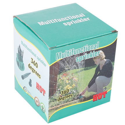 12-Tube Automatic Lawn Sprinkler with 360° Rotation