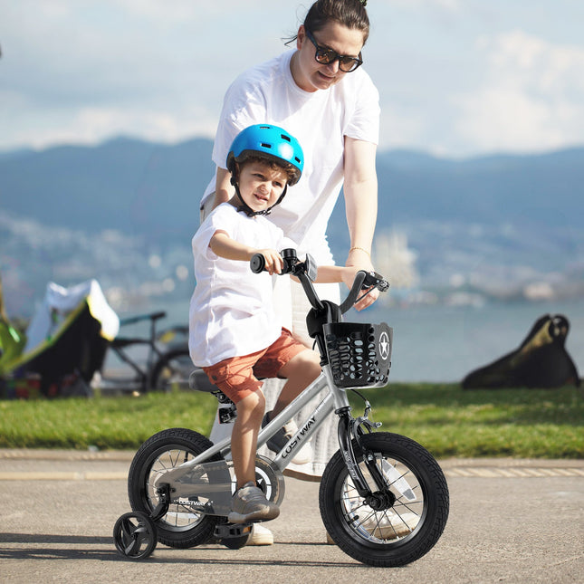 14 Inch Kids Bike Adjustable with Transparent Chain Cover for 4-5 Years Old