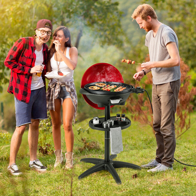 1350 W Outdoor Electric BBQ Grill with Removable Stand Easy to Install