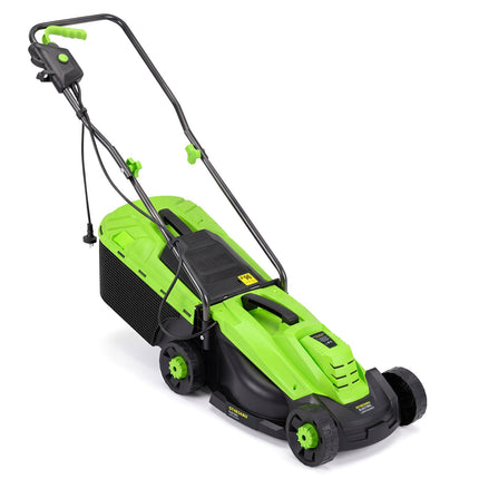 13-Inch Corded Electric Lawn Mower with 3-Position Height Adjustment