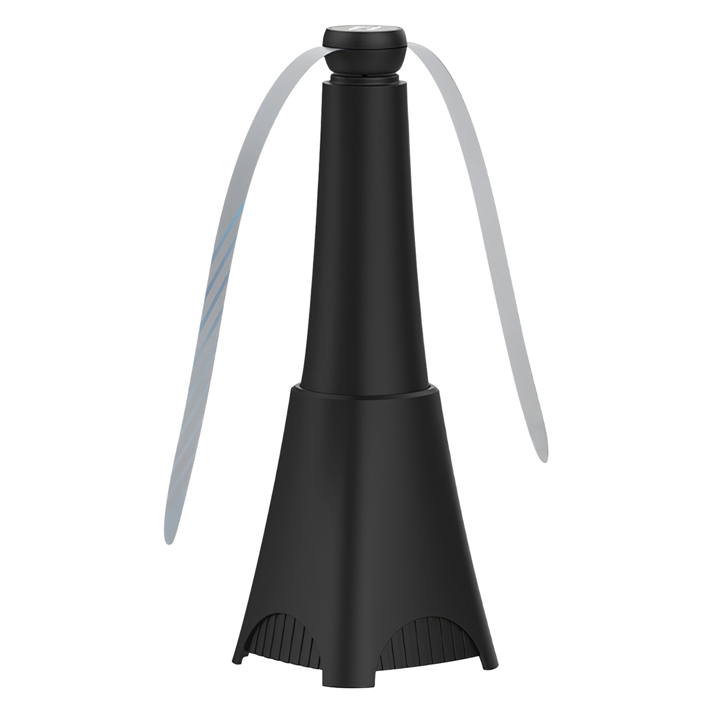 2 Pack Portable Reflective Fly Repellent Fan Rechargeable Battery Powered Table Food Fly Trap with Pattern Soft-Stop Blade Hanging Hook Indoor Outdoor