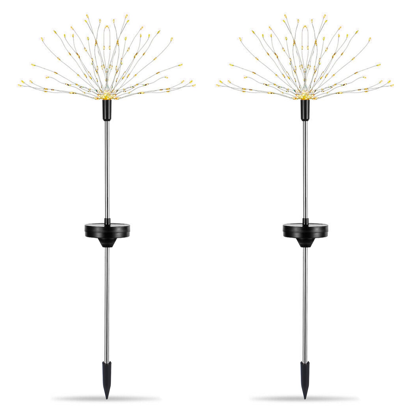 2Pcs Solar Powered Starburst Lights 240 LEDs Firework Lamp Garden Path Decor Lights