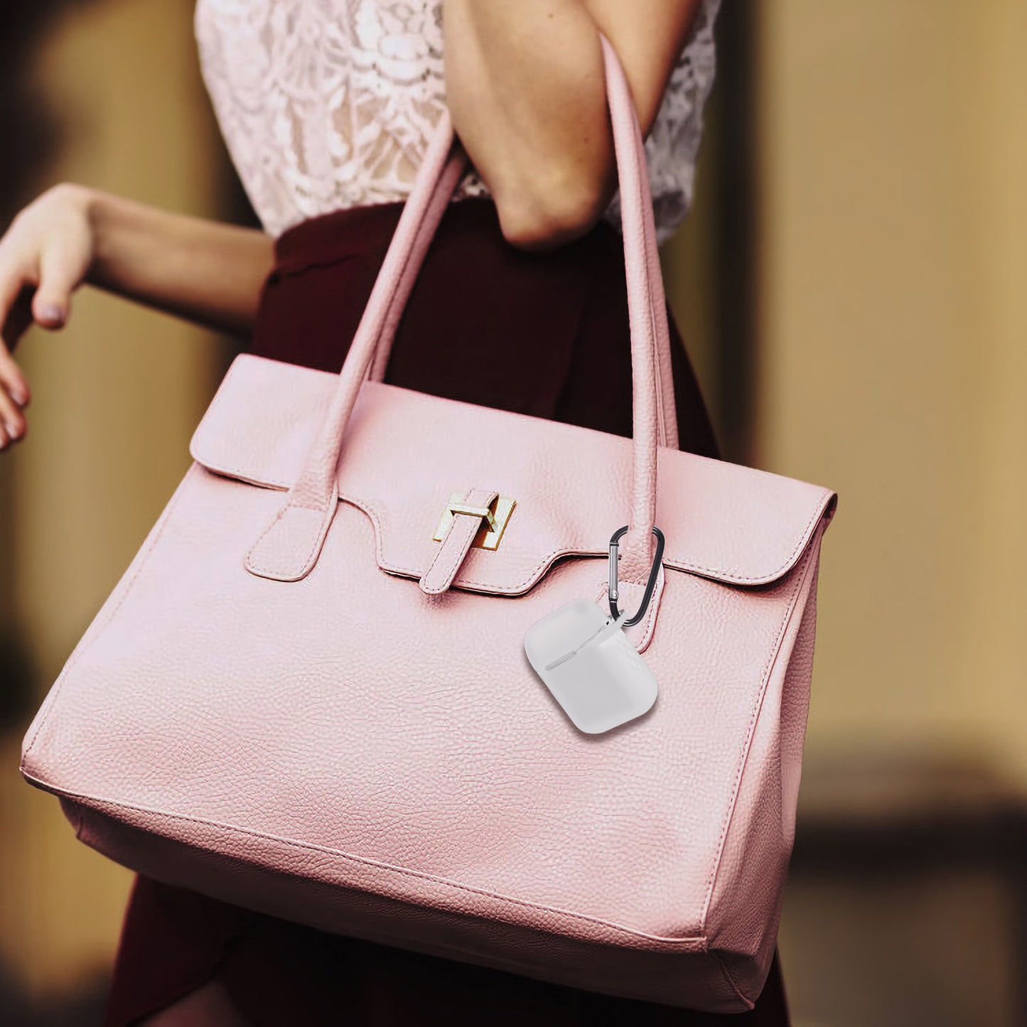 Silicone Case for Apple AirPod 1 2 AirPods Protective Cover Skin w/Strap Ear Hooks Watch Band Holder