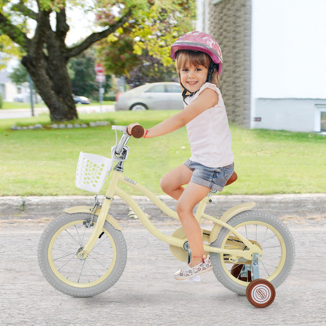 14/16/18 Inch Kids Bike Adjustable with Training Wheels Ages 3-8 Years Olds-16 inches