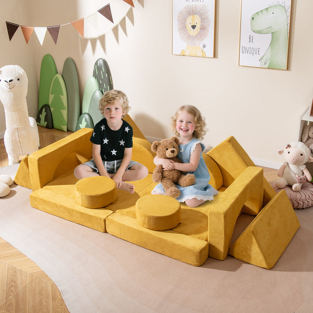 14 PCS Modular Kids Play Couch for Playroom and Bedroom