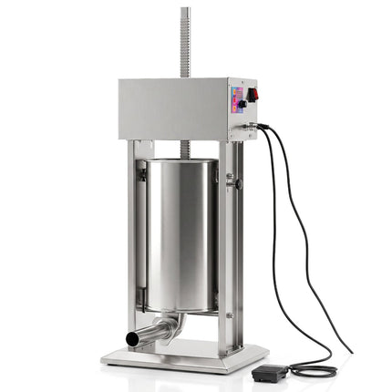 15L Electric Sausage Stuffer with 4 Tubes & Foot Pedal