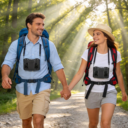 Wearable Waist Fan with 16000mAh Power Bank & Dual Turbines