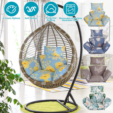 Egg Chair Cushion Hanging Basket Seat Cushion Thicken Soft Egg Swing Chair Pad Hanging Egg Chair Cushion with Headrest