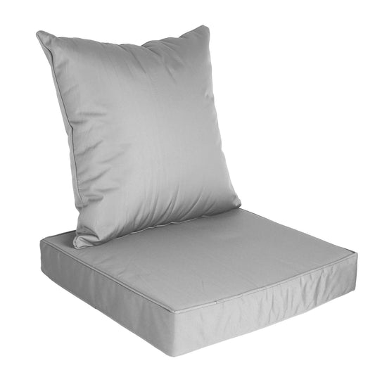 Outdoor Seat Cushion Set Waterproof Patio Furniture Cushion and Back Pillow Fade Resistant Deep SeatÊSet Chair Pad with Removable Cover for Chair Sofa