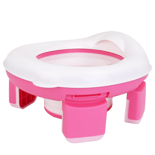 Portable Toddler Potty Toilet Foldable Potty Training Seat Cover with Splash Guard Include Storage Bag 20Psc Potty Bags Baby Toilet Trainer for Indoor