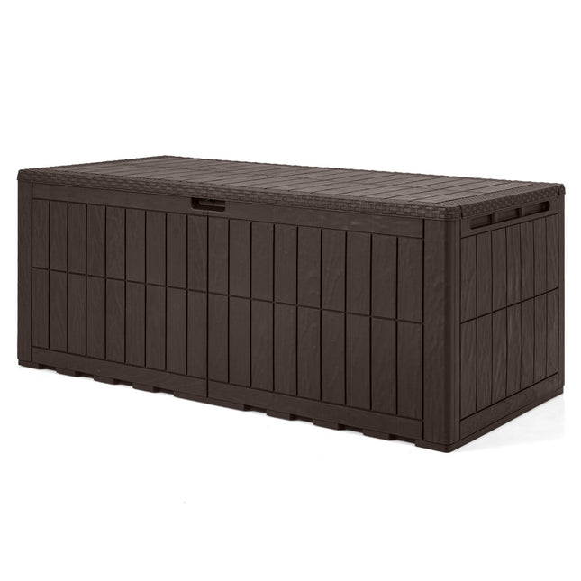 180 Gal Outdoor Deck Box All-Weather Lockable Storage Bin with Lid and Handles