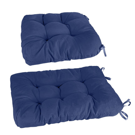 2Pcs Rocking Chair Cushion Upper And Lower Back And Seat Sets with Non-Slip Ties Polyester Fiber Filling Comfortable for Indoor Home Office Car