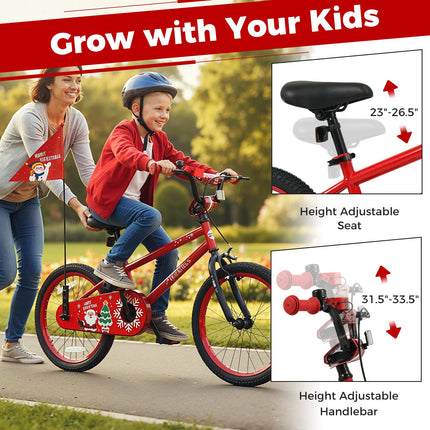 Kids Bike 12-18 Inch with Training Wheels & Christmas Music