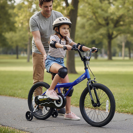 Kids Bike 14-Inch with Removable Training Wheels Navy