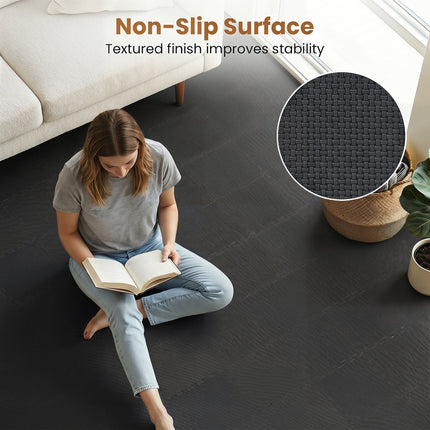 Interlocking EVA Foam Floor Tiles 18-Pack with Borders