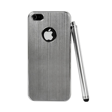 Silver Brushed Aluminum Chrome Hard Case for iPhone 5
