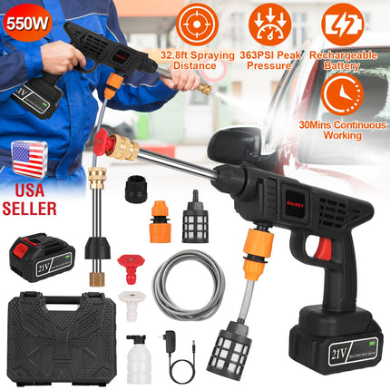 Cordless Pressure Washer Portable Electric Power Washer High Pressure Water Sprayer 363PSI Car Washer Cleaner with 12000mAh 21V Rechargeable Battery a