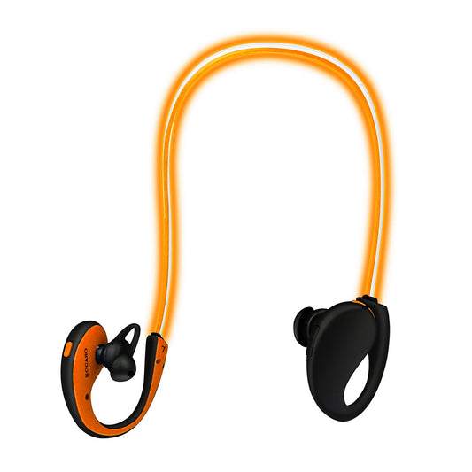 Wireless Sports Headsets Wireless V4.1 Neckband Earphones HD Stereo Sweat-proof Headphones Earbuds w/ LED Light Mic 8Hrs Work Running