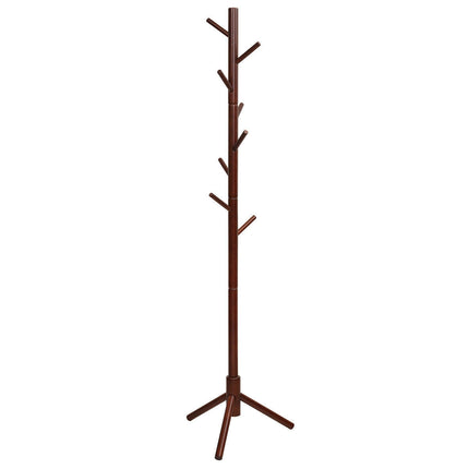 2 Heights Wooden Coat Rack with 8 Hooks