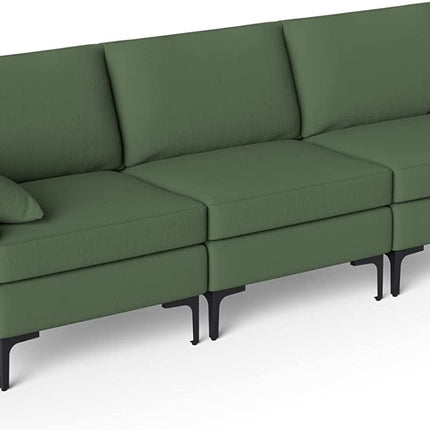 Large 3-Seat Sofa Sectional with Metal Legs for 3-4 people