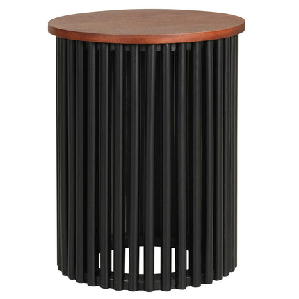 Round Acacia Wood Coffee Table 16" x 20.5" - Walnut