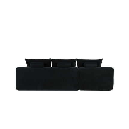 Cloud L-Shaped Corduroy Sectional Sofa with Chaise Lounge