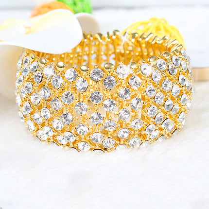 Gold Rhinestone Bling Bracelet