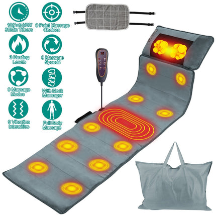 Full Body Electric Massage Mat with Heat and Vibration