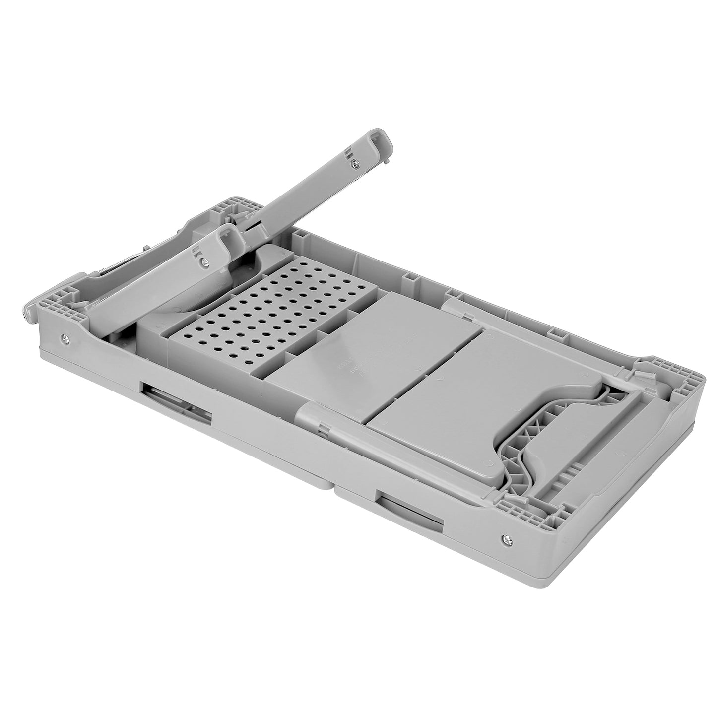 Foldable Laptop Table Bed Notebook Desk w/Cooling Fan Mouse Board LED light 4 x USB Ports Breakfast Snacking Tray with Storage Groove For Home Office
