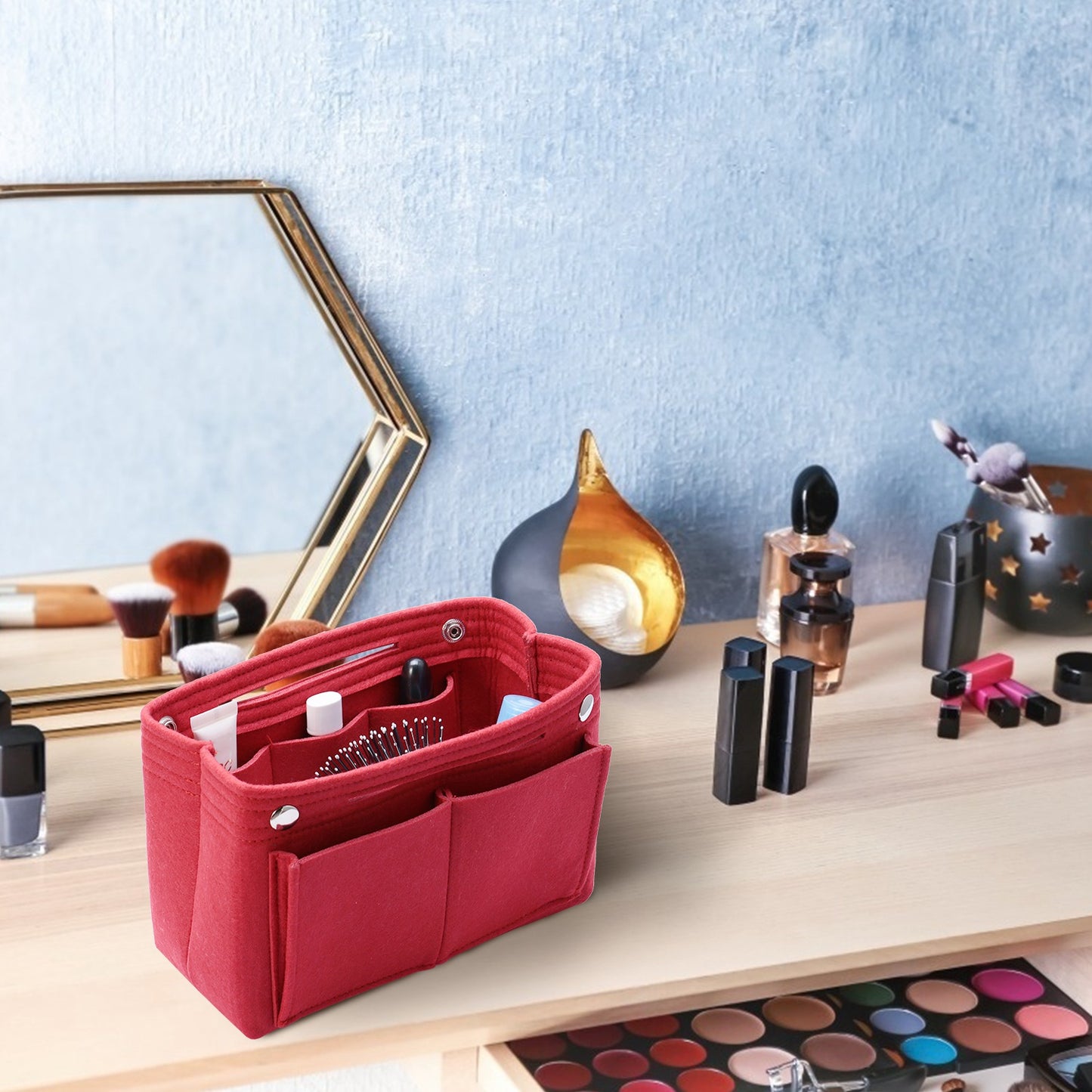 Felt Handbag Insert Organizer Purse Tote Shaper Bag in Bag Cosmetic Bag Handbag Purse Organizer
