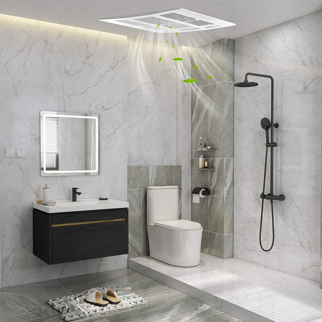 200 CFM Bathroom Exhaust Fan with Metal Housing and 6 Inches Duct for 200 Sq.Ft