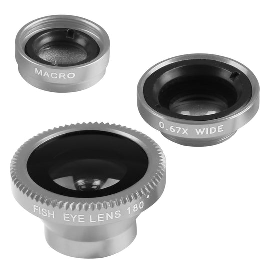 Phone Camera Lens Kit Magnetic 180¡Fisheye Lens 0.67xWide Angle 10X Macro Lens for iPhone X /8/7/6s Samsung Galaxy S10/S9