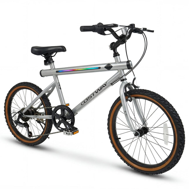 20 Inch LED-lit Cycling Bike with 2 Speakers and Ambient Lights for Men and Women